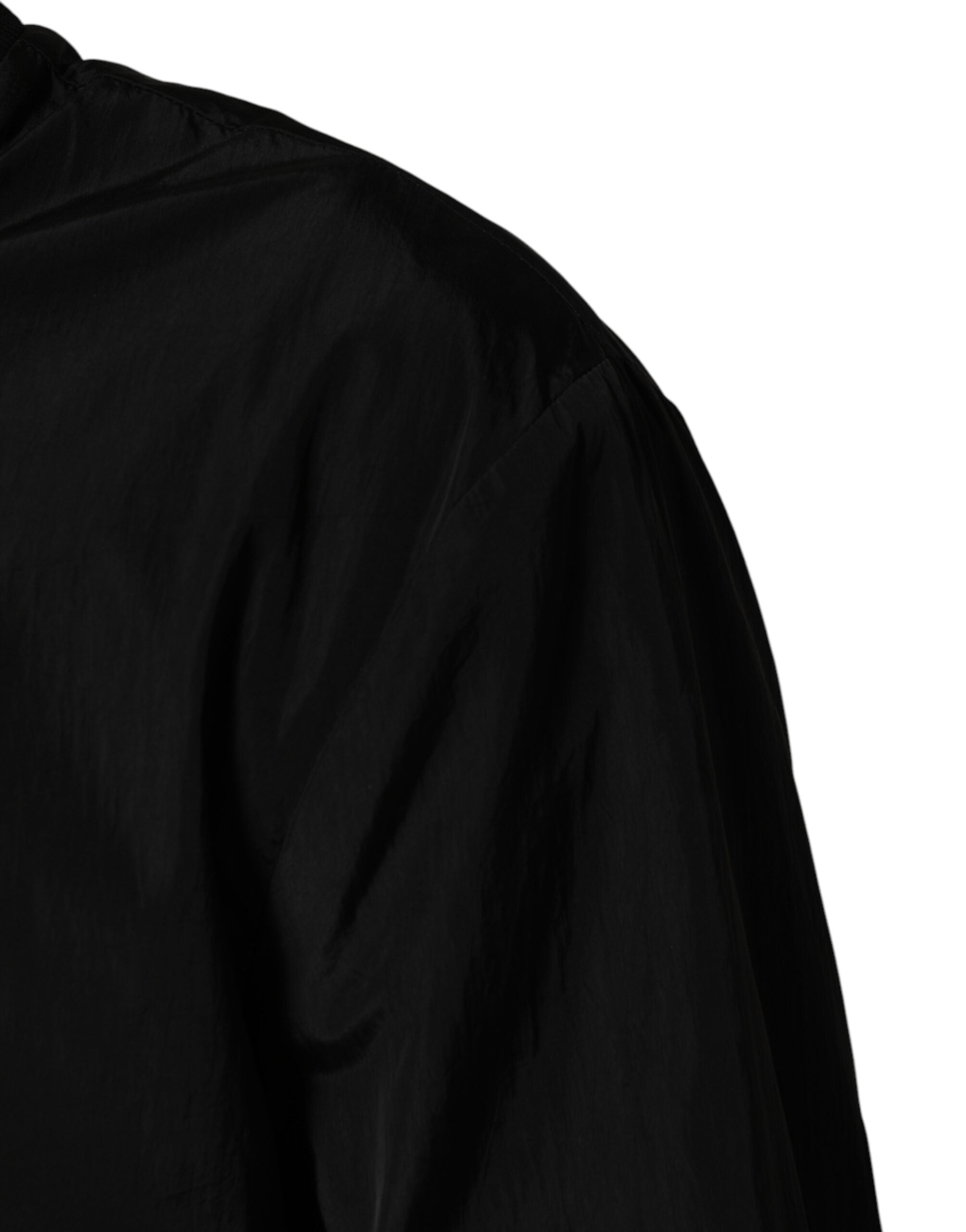 Dolce & Gabbana Men's Black Pin-Up Motif Bomber Jacket with Button Closure-5