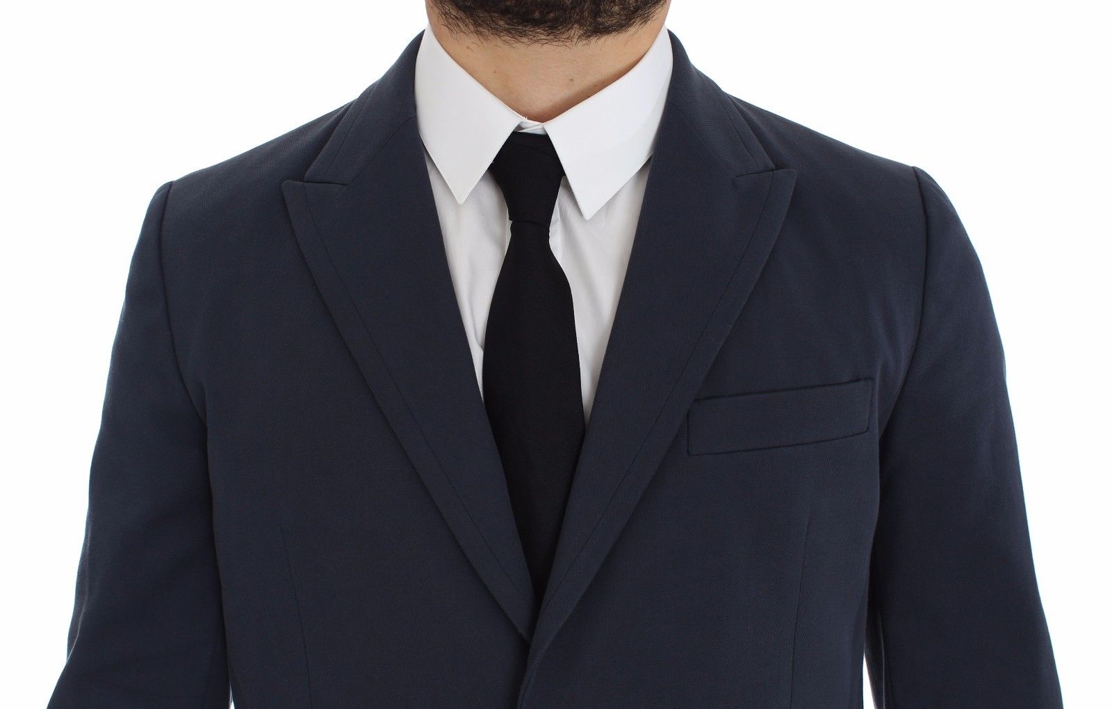 Dolce & Gabbana Blue Cotton Stretch Blazer-2