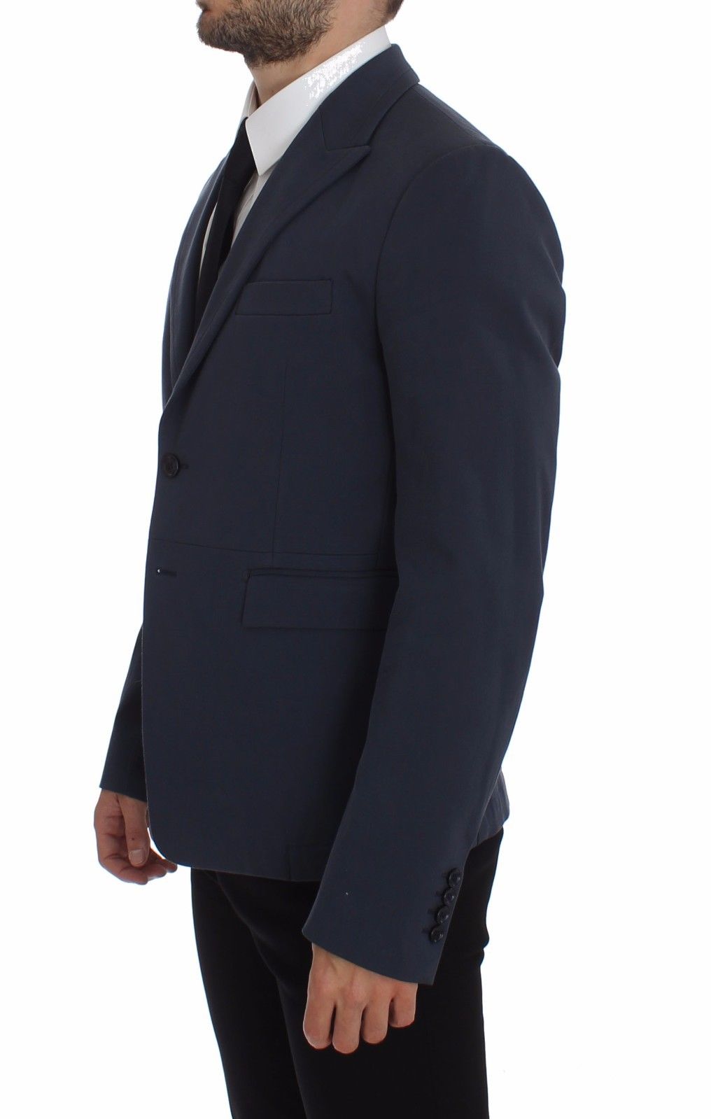 Dolce & Gabbana Blue Cotton Stretch Blazer-6