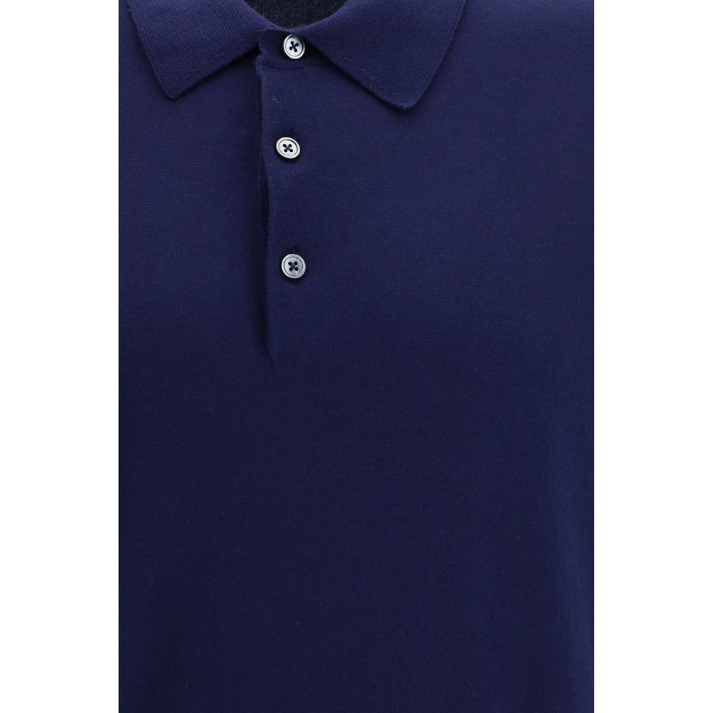 Tom Ford Blue Cotton Polo Shirt-3