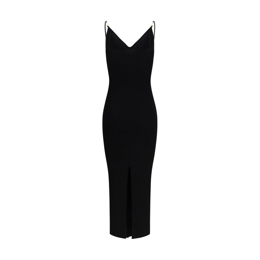 Versace black viscose casual dress-2