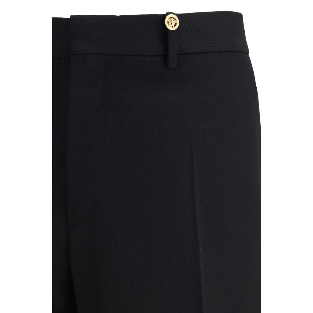 Versace Schwarze Woll-Anzughose aus Fleece-3