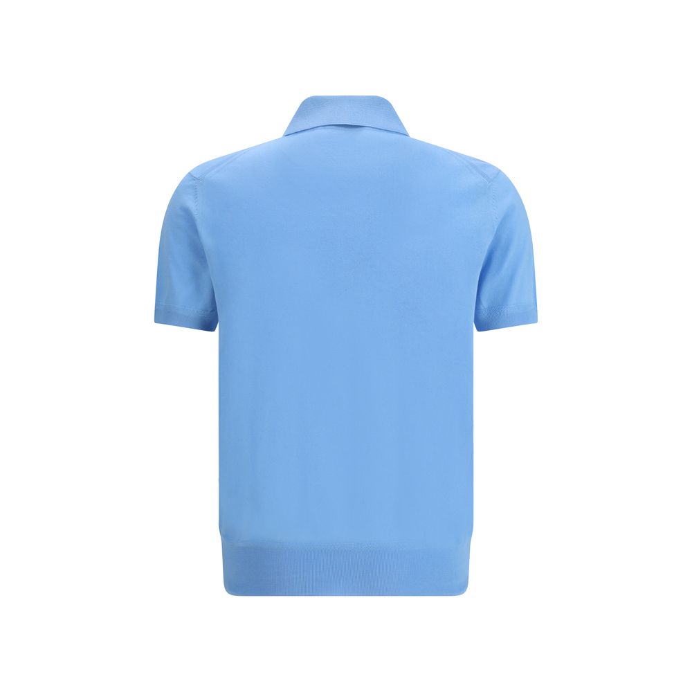 Tom Ford Blaues Baumwoll-Poloshirt-2