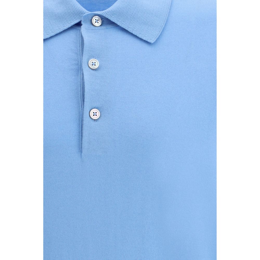 Tom Ford Blaues Baumwoll-Poloshirt-3