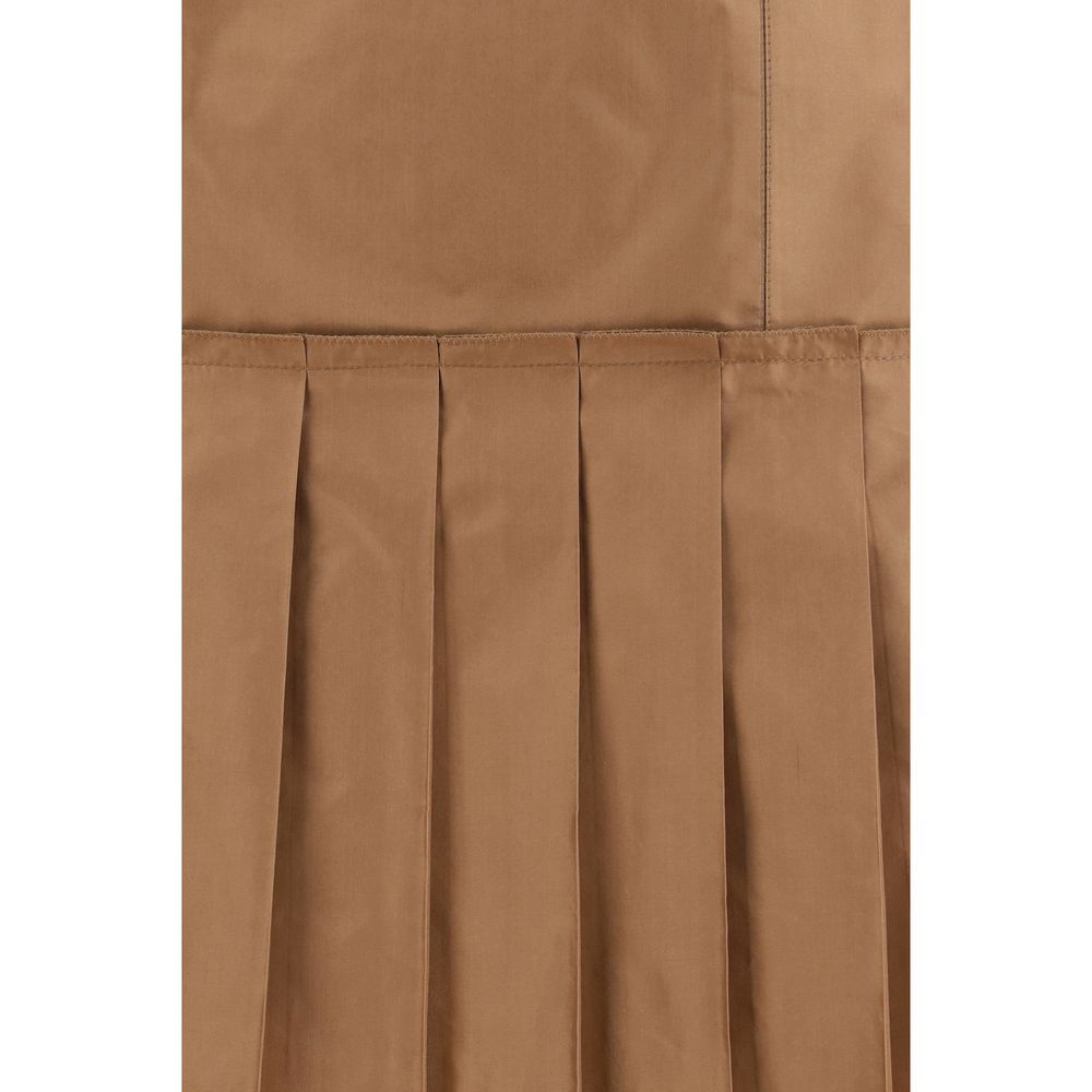 Fendi Brown Silk Mini Skirt-3