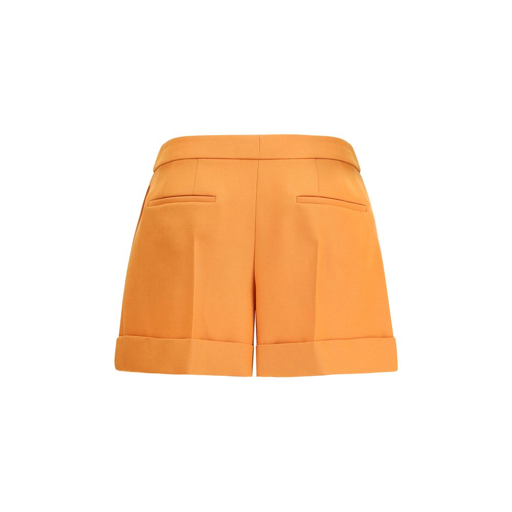 Fendi Orange Fleece Wool Bermuda Shorts-2