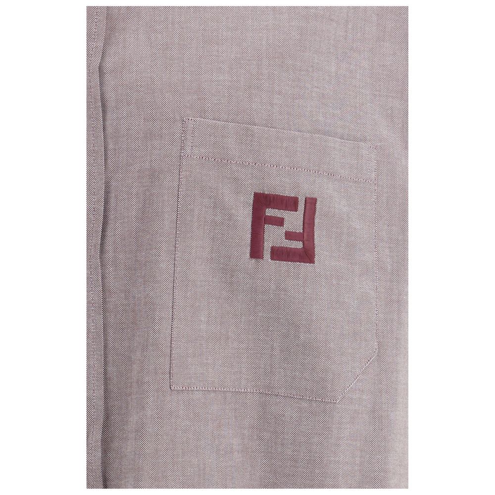 Fendi Bordeaux Baumwollhemd-3