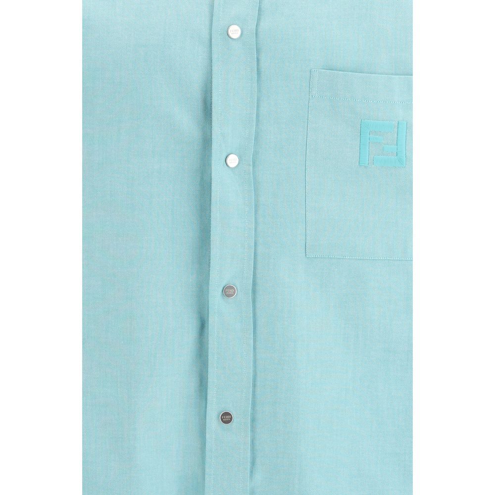 Fendi Blue Cotton Shirt-3