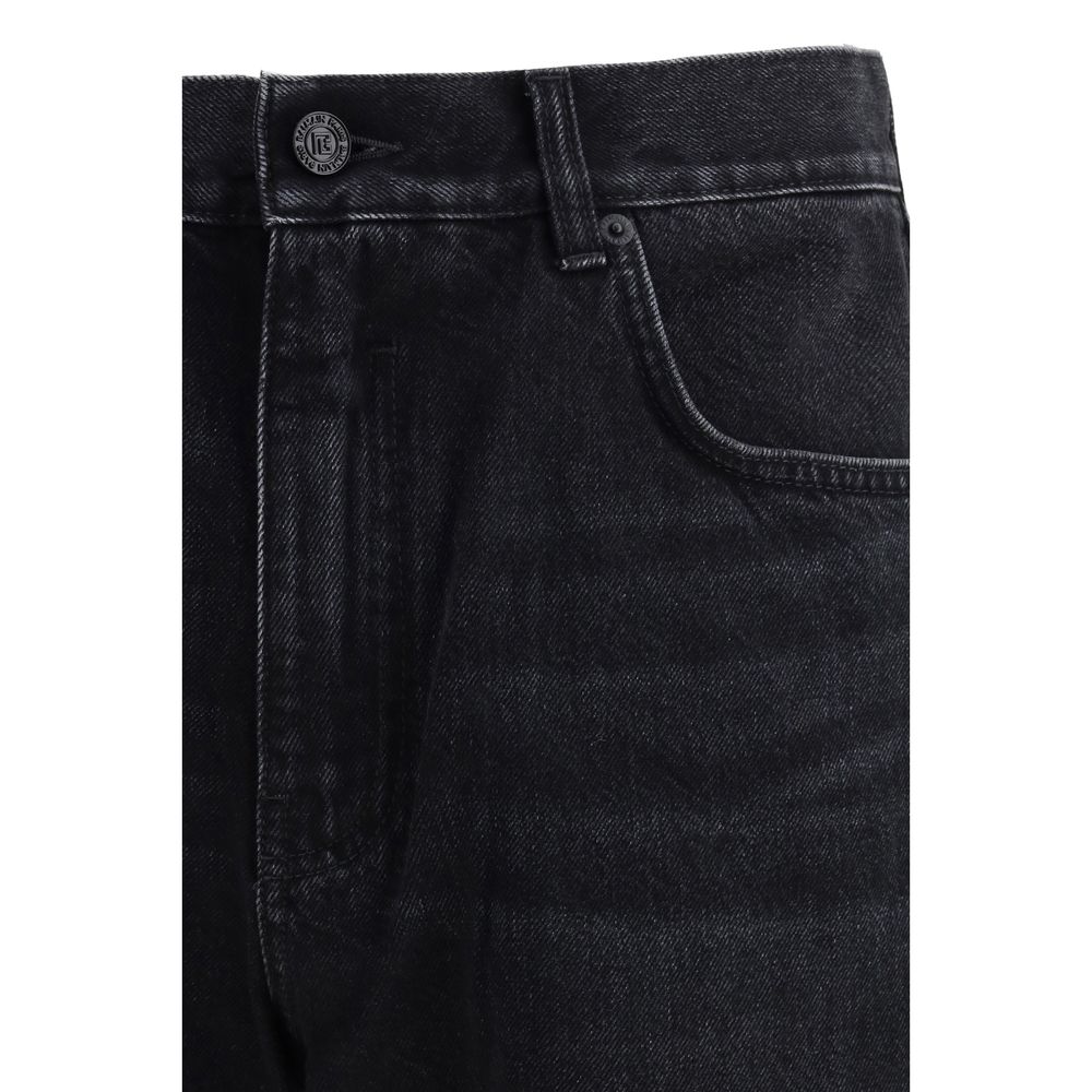 Balmain Black Cotton Denim Jeans-3